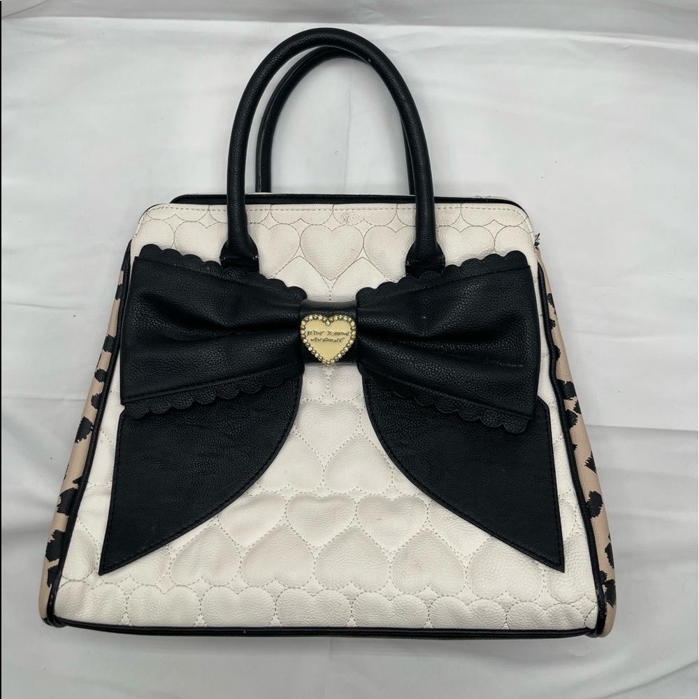 Betsey Johnson Leopard Leather Shoulder Bag Purse